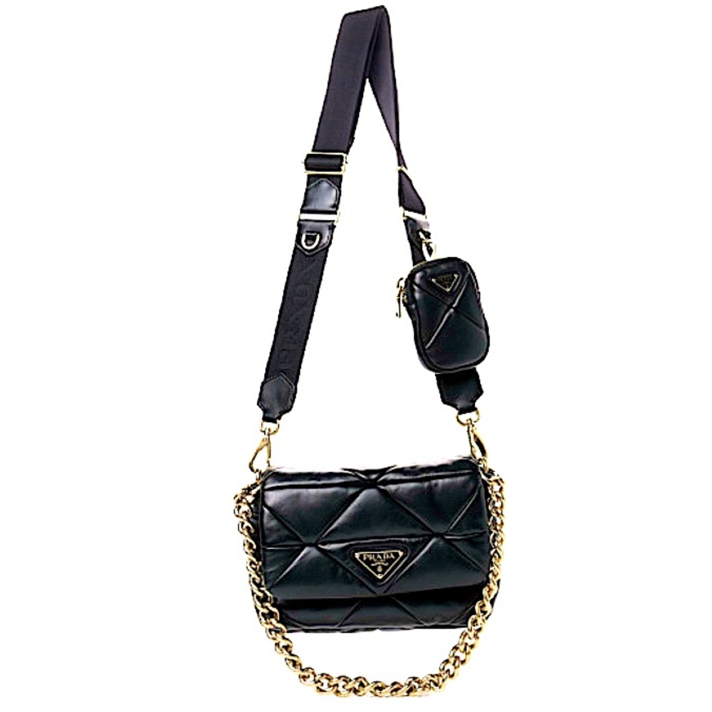 Prada Black Quilted Shoulder Bag